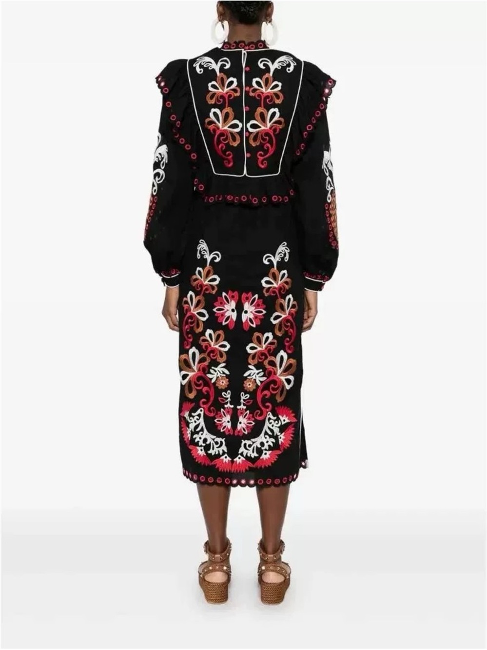 FARM Rio Cashew Mandala Richilieu maxi dress, S - Picture 5 of 11